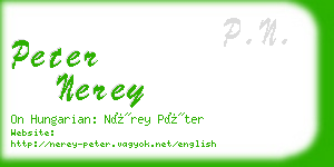 peter nerey business card